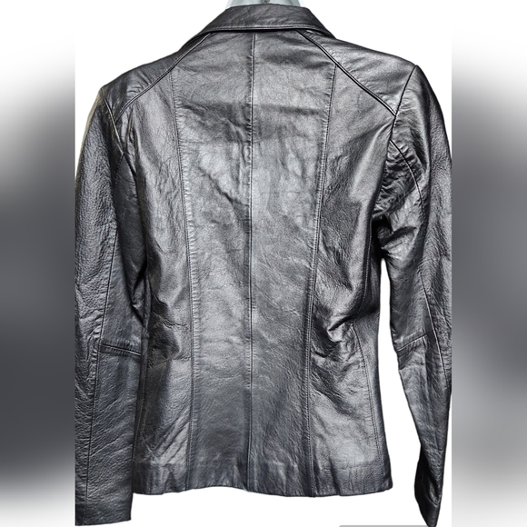 Y2k Vintage Leather Blazer "Beyond California" - Picture 2 of 11